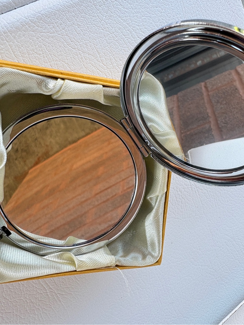 LV Gold and Silver Monogram Compact Mirror - Picture 2 of 3